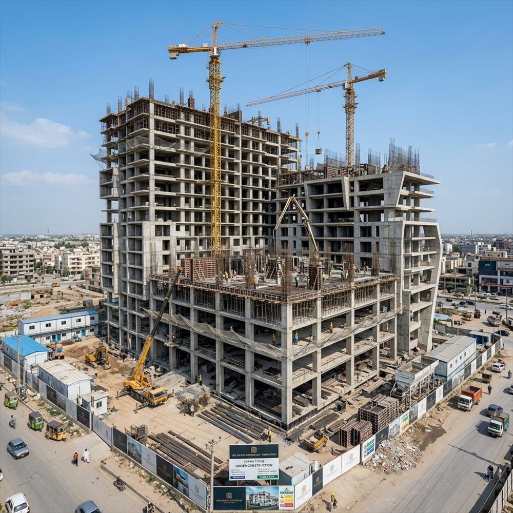 Builders active concrete structure framing